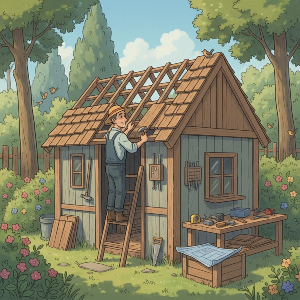 Comment construire un toit pour un abri de jardin?