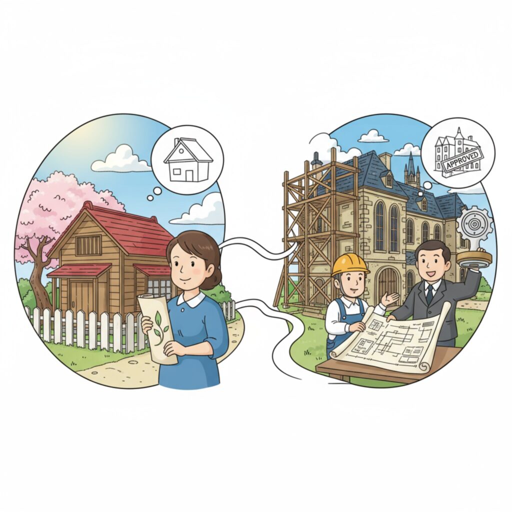 Quelle est la différence entre une déclaration préalable et un permis de construire?