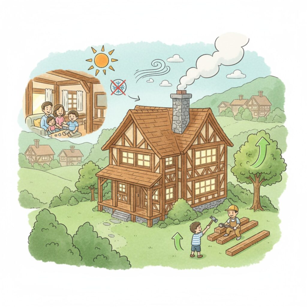 Quels sont les avantages des maisons à ossature bois?