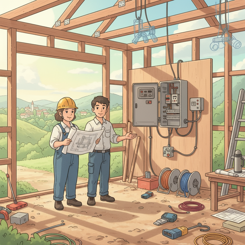 Comment prévoir l'électricité dans un garage en construction?