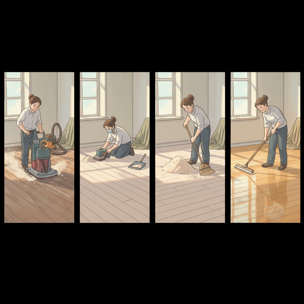 Quelles sont les étapes pour poncer un parquet?