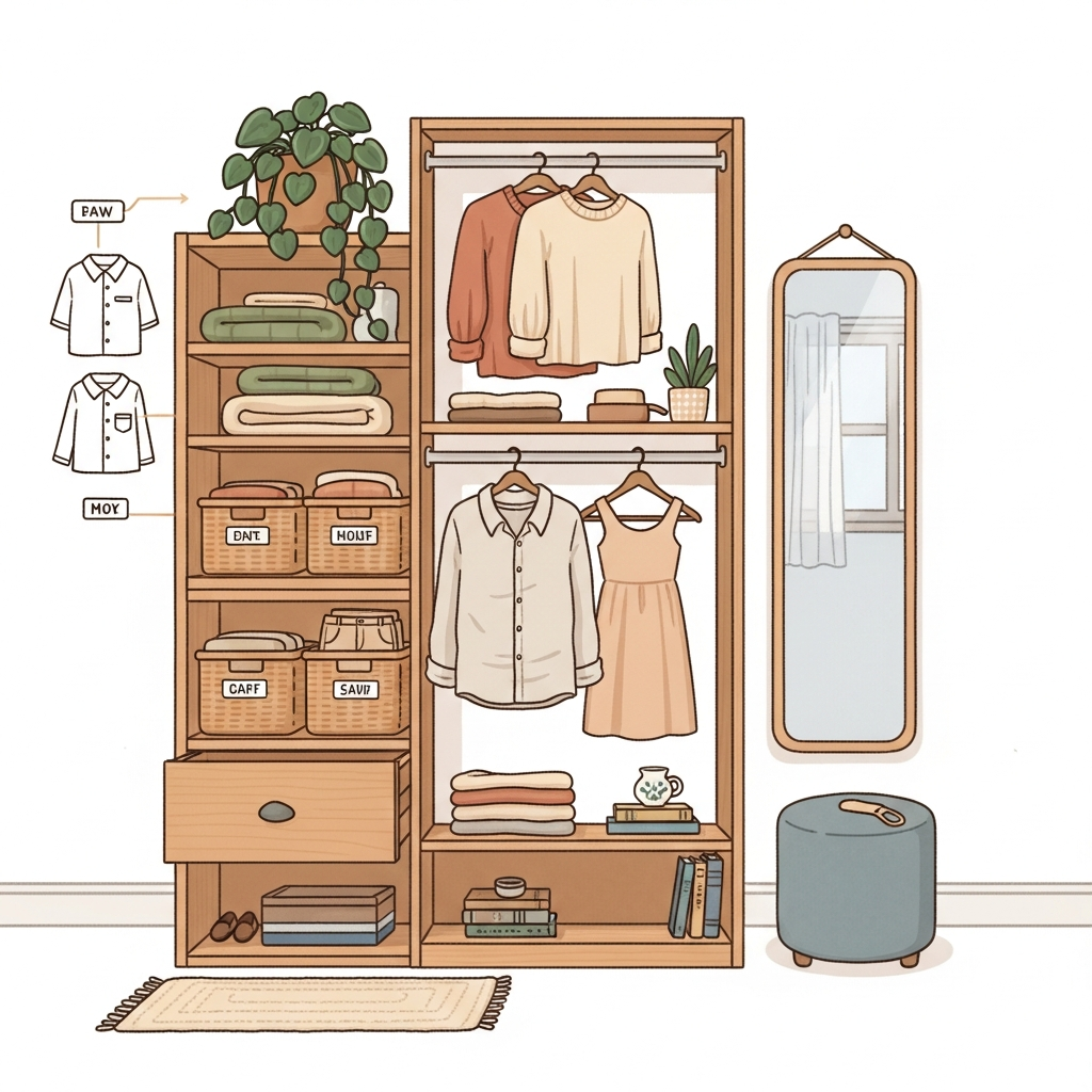 Comment aménager un dressing dans une pièce réduite?