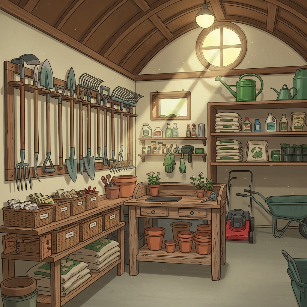 Comment aménager un garage pour stocker du matériel de jardinage?