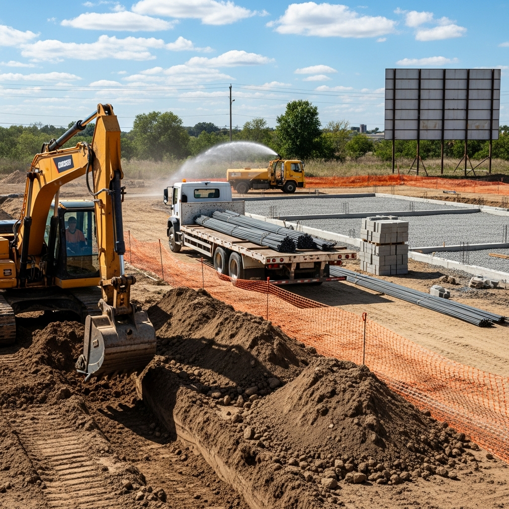 Quelles étapes pour préparer un chantier de construction?