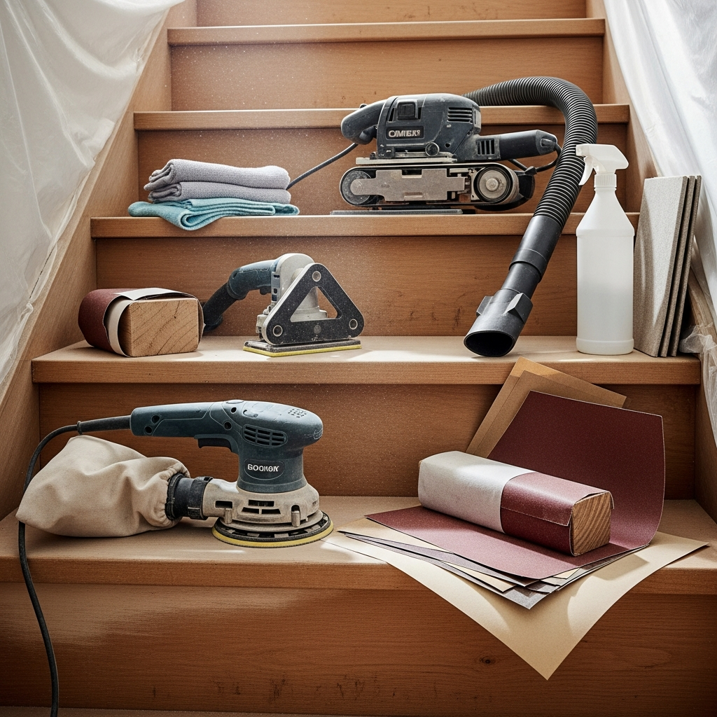 Quels outils pour poncer un escalier en bois?