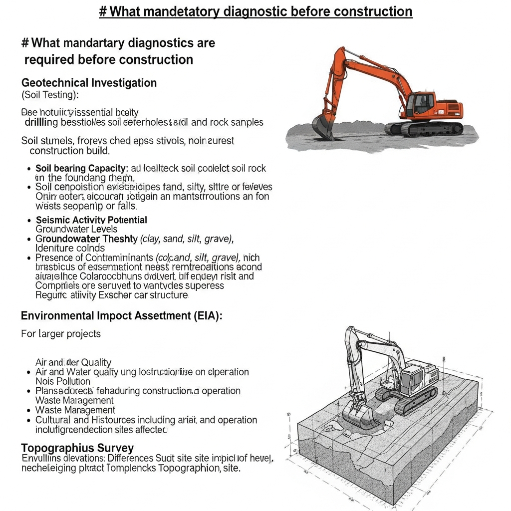 Quels sont les diagnostics obligatoires avant construction?