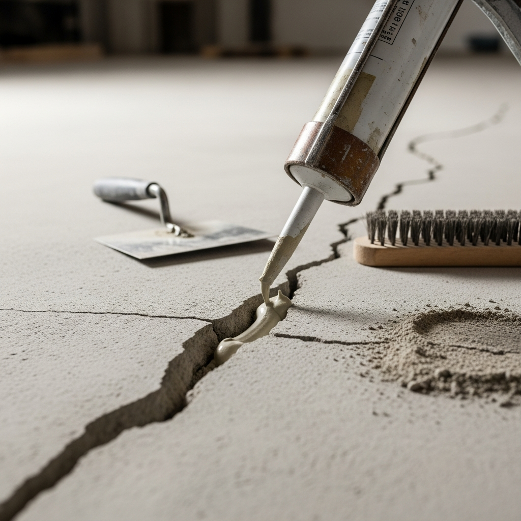 Comment réparer les fissures dans le béton?